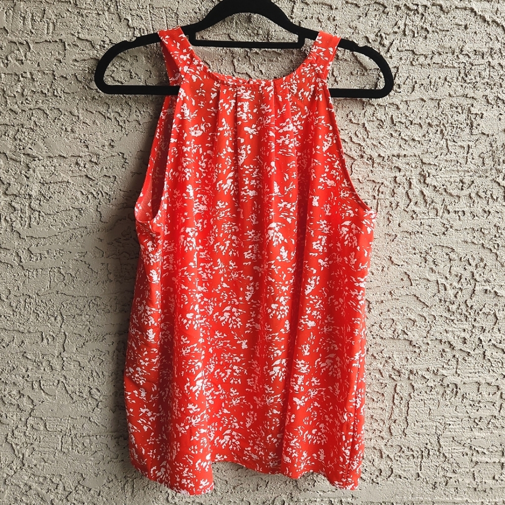 Women's Sleeveless Red Blouse